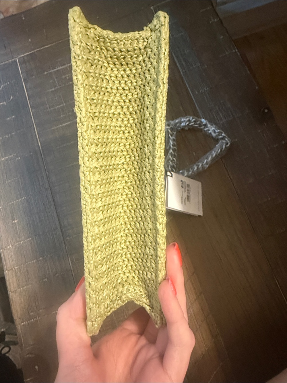 Kurt Geiger Pale Green Small Shoreditch Woven Crossbody Bag - Picture 8 of 10